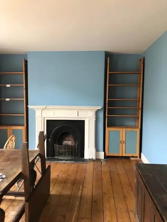 William Morris hall, stairs and landing, Cambridge